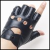 White Fang NT249 Fingerless Gloves, Punk Rock Leather, Cool Band,