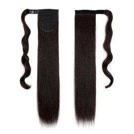 Xgvzs 1Pcs ponytail extension Straight Synthetic Hairpieces for Girls Date Accessories Bedroom Party (Brown)