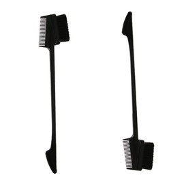 TOVINANNA 6pcs Portable Dual-use Eyebrow Brushes Brow Combs for Women Smooth Handle for Comfortable Grip for Home Salon Use for Delicate Eyebrow Styling Black