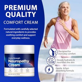 Crema neuropatía extra fuerte para aliviar los nervios para pies, piernas, cuello, espalda, manos y cuerpo, fórmula a base de plantas, alivia los músc