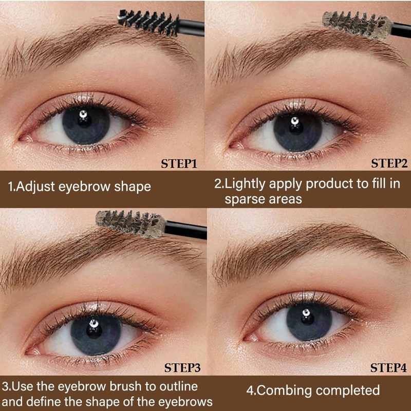 Waterproof Brown Eyebrow Gel - Fast Drying & Sweat-proof Semi-Permanent