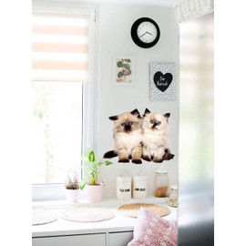 22PCS Removable 3D Cartoon Animal Cats PVC Wall Stickers Easy to Peel and Stick Cute Cat Wallpaper Murals for Kids Wall Decals Living Room Baby Rooms(Blown-22Cats)