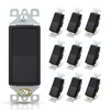 ELEGRP Matte Black Single Pole Decorator Light Switch, 15Amp, 120-277V,