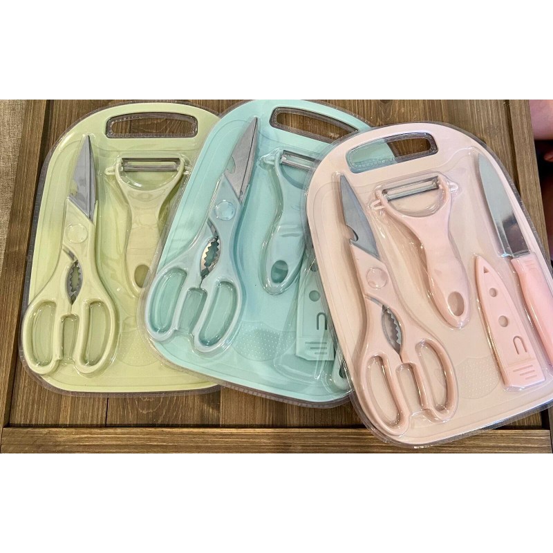 Unbranded Mini Travel Cutting Board Set 4pc. Green