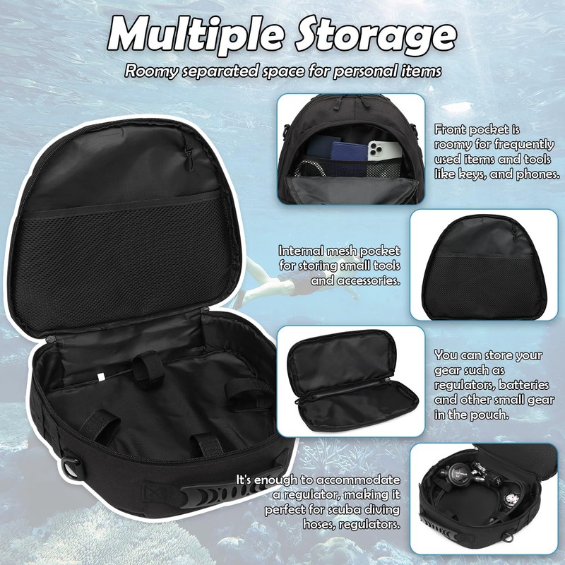SLINRKE Scuba Regulator Bag - Tactical Style Diving Regulator Protective
