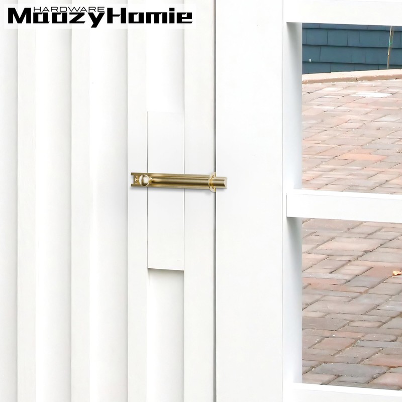 MaozyHomie 4 Inch Solid Brass Surface Bolt, Heavy Duty Concealed