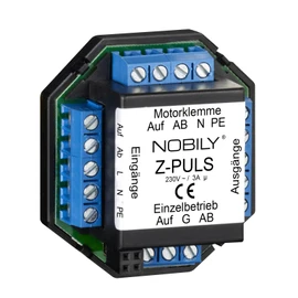 NOBILY The cut-off relay Z-pulse for 2 motors and connected in series up to 10 motors with 120 seconds self-holding time for push-button (no stopping button necessary) connection option for control