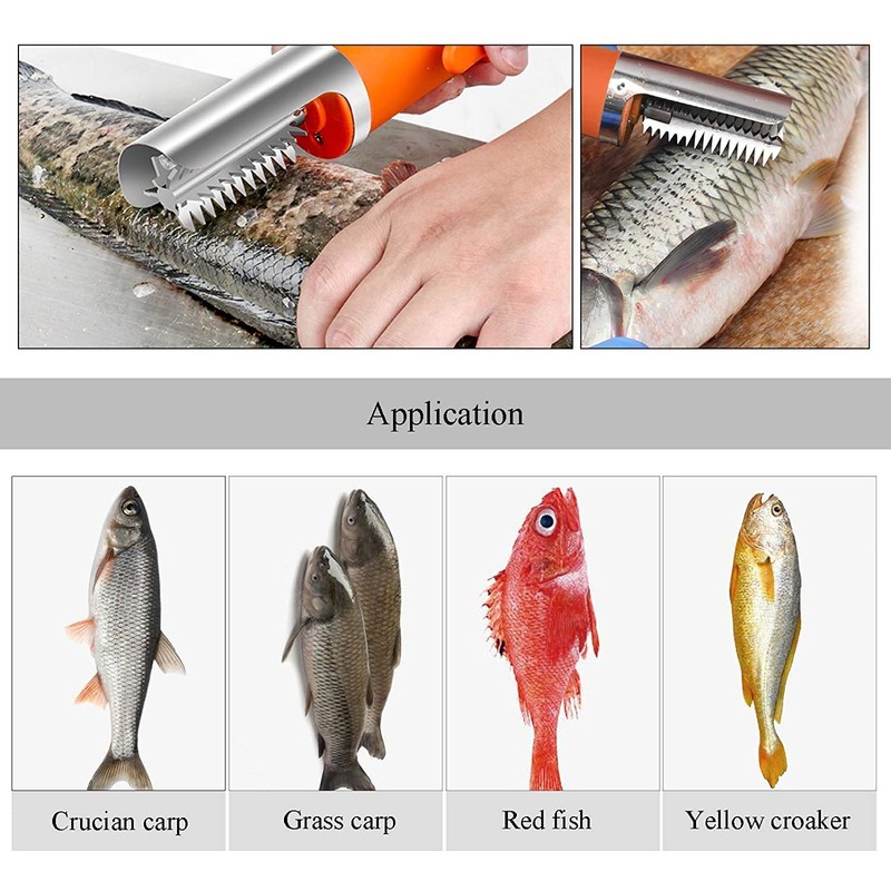 Powerful Electric Fish Scraper Cordless Fish Scaler Cleaner Automatic Fish