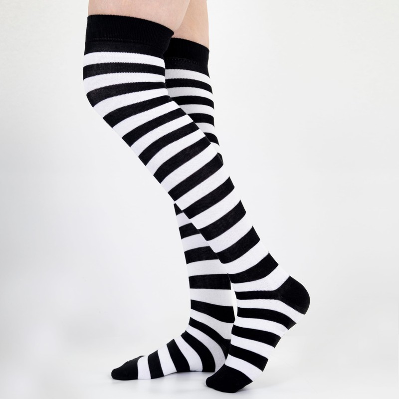 Two Colours Thick Stripe White & Black
