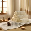 SmoothNovelty 6 Pcs Boho Bathroom Hand Towels Set Beige Waffle