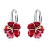 URONE Hibiscus Earrings For Women 925 Sterling Silver Hawaiian Earrings
