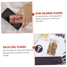 SHOWERORO Jars of Nail Art Sequins Metallic Foil Flakes for Fashion Nail Decoration and Creative Crafts