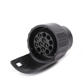 ETUKER 7 to 13 Pin Trailer Plug Socket Converter, 7 Pin to 13 Pin Towing Adapter, 12V Waterproof Electric Adapter Plug Socket Converter Connector for Caravan RV Truck