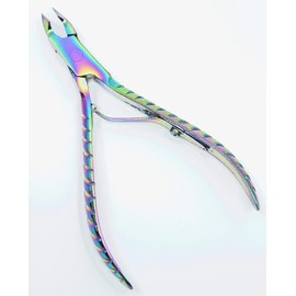 ProMax Multi Titanium Cuticle Nipper - Cuticle Trimmer - Surgical Grade Super Sharp Blade Cuticle Nippers Stainless Steel Nail Clippers Pedicure & Manicure Tool - 20-5063SS-(Single Spring)