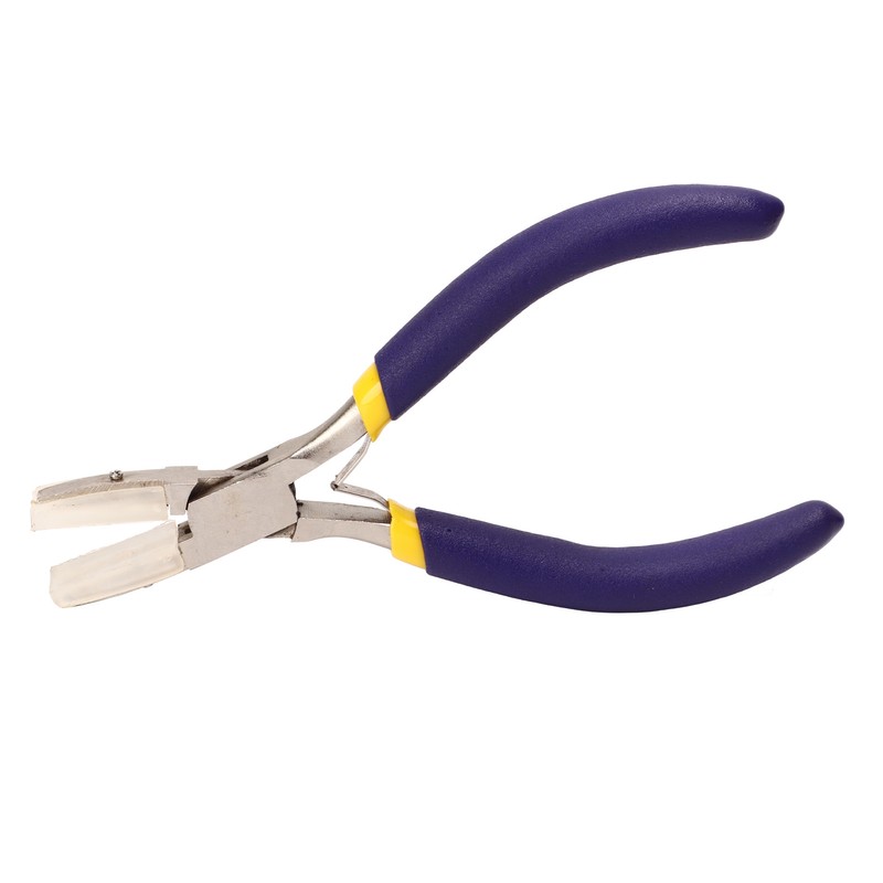 Flat Nose Pliers Blue Handle Double Spring Structure Carbon Steel