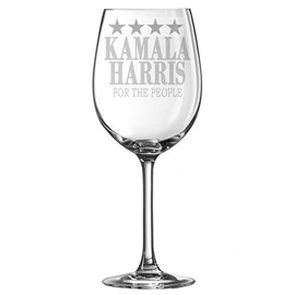 alankathy mugs Kamala Harris For The People Glass, Democratic party president (11 OZ WINE GLASS)