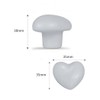 White Ceramic Cabinet Handles Drawer Pulls Knobs Heart Shape Cupboard