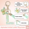PATIKIL Alphabet Initial Letter Keychain, Resin Cute Keychains with Tassel