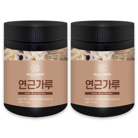 Hello Green Domestic Lotus Root Powder 240gX2 (Pack) Total 480g / 헬로우그린 국내산 연근 가루 240gX2(통) 총480g