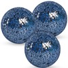 DomeStar 3PCS Decorative Balls, Mosaic Glass Orbs Centerpiece Balls 4inch