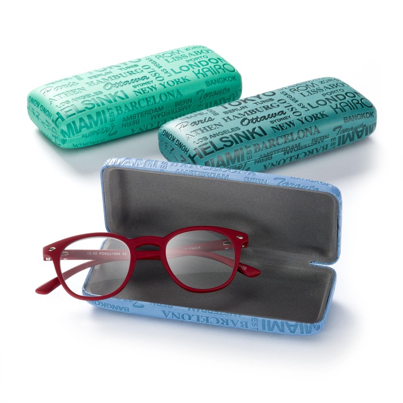 FEFI - Hard Case Glasses Case with Elegant Embossing -