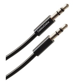 CablesOnline 3ft Slim Connectors 3.5mm (1/8") Stereo TRS Male/Male Coiled AUX Audio Cable, AV-103D
