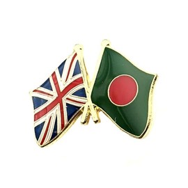 UK Bangladesh United Kingdom Great Britain Bangladeshi Asia Asian Friendship Metal Enamel Country Flags Pin Badge