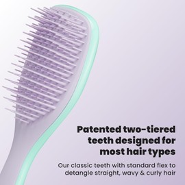 Tangle Teezer | El mini cepillo desenredante húmedo para cabello húmedo y seco, perfecto para niños y viajes, elimina nudos y reduce la rotura, hoja de glicina