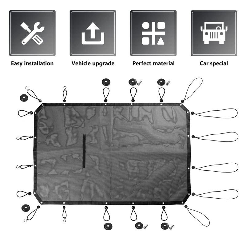RAZPOY for Bronco Sunshade Mesh, Sun Shade Bikini Top Provides