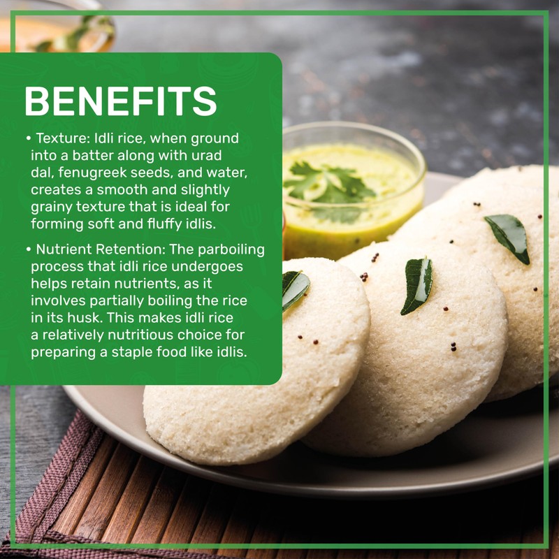 Jiva Organic Idli Rice 10 Pound Bag - Non-GMO, USDA