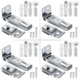 Bifold Door Hardware Repair Kit - 4 Pack Bi-fold Sliding Closet Door Hardware Kit for 7/8" to 1” Track, 3/8” Pivot, Folding Door Hardware Repair Replacement Tool Kit