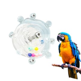 MANON ROSA Bird Toys for Parrots - Spinning Wheel Chew Toy with Rotating Plastic Spinner, Enrichment Puzzle Cage Activity for Parakeets, Conures & Cockatiels