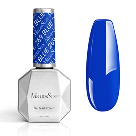 MelodySusie Thick Blue Gel Nail Polish,0.5fl oz Royal Blue Nail Polish Gel Spring Summer Navy Blue Color 269, Soak Off UV LED Nail Lamp Gel Polish Nail Art Starter Manicure Salon DIY At Home 0.5 Fl Oz