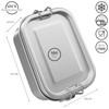 WELLGRO Stainless Steel Square Containers - 550 ml 850 ml