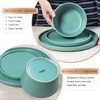 Dinnerware Sets for 4 - CJDC-QUELO 12-Piece Stoneware Plates and