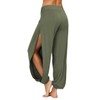 PACBREEZE Women's Yoga Harem Pants Side Slit Joggers Active Workout