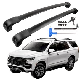 Roof Rack Cross Bars Compatible with 2021-2025 Chevy Suburban & Tahoe, GMC Yukon & Yukon XL, Escalade ESV, Black Matte Aluminum Anti-Corrosion Crossbars with Anti-Theft Lock