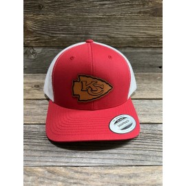 Yupoong Chiefs Football Leather Patch Trucker Hat