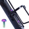2 Pcs Bicycle Water Bottle Cage Bolts M5x12mm Titanium Alloy