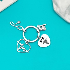 5 Pcs Physician Assistant Gifts PA Keychain Physician Assistant Graduation Gift Medical Student Gift Doctor Assistant Gift Physician Assistant Appreciation Gifts PA Week Christmas Birthday Gifts