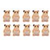 Leadigol 10PCS Mini Hamster Figurine,Miniature Animals Statue Similation Resin Hamster