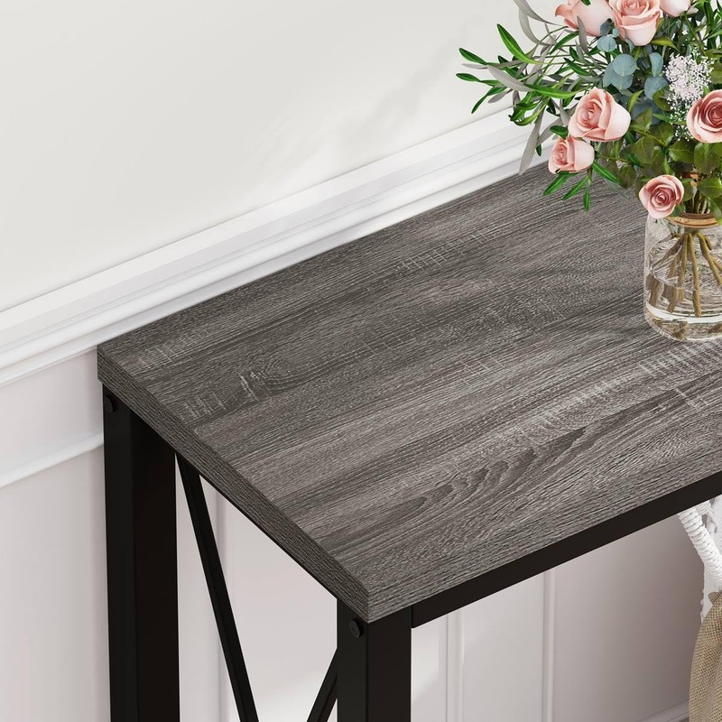 BON AUGURE Console Tables for Living Room, Industrial Couch Table