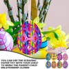 Healifty Pack of 8 Easter Scratch Eggs Colour Craft Art