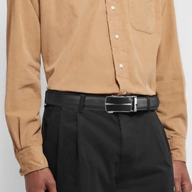 BOSTANTEN Mens Belt Leather Ratchet Belt For Men Dress and Casual with Adjustable Buckle, Trim to Fit