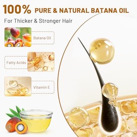 Aceite orgánico para el cabello Batana, aceite para el cabello 100% natural con extractos de plantas para prevenir la caída del cabello y promover un 