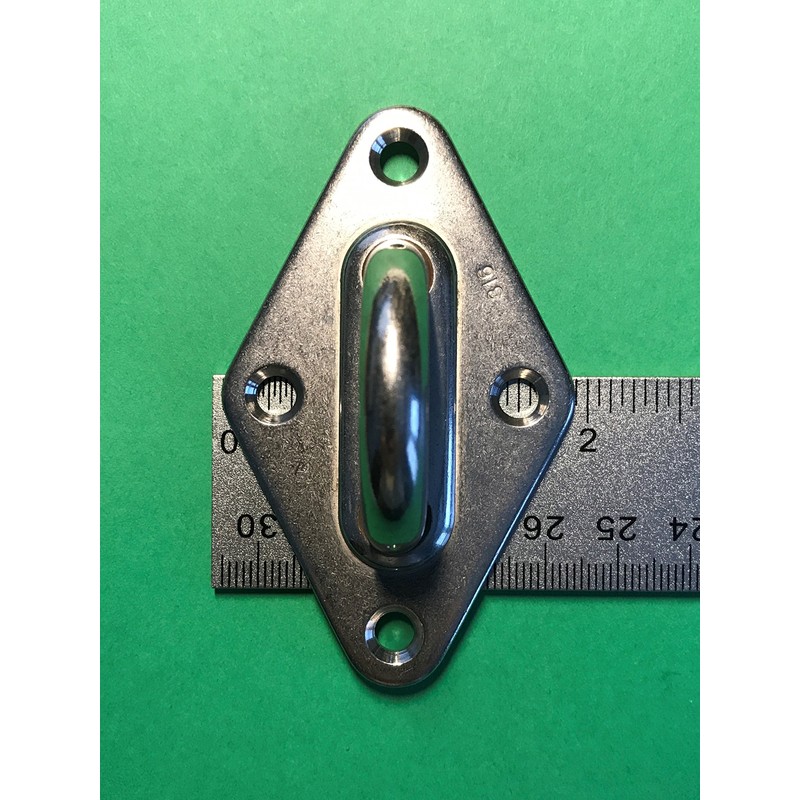 US Stainless Stainless Steel 316 Diamond Pad Eye 5/16" 8mm