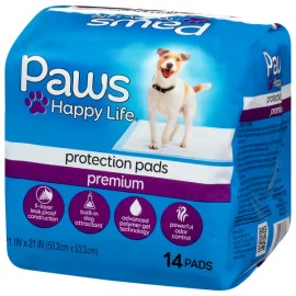 Paws Happy Life Protection Pads Premium 14 ct Puppy Dog Training Absorbent