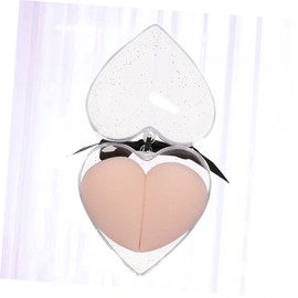 Housoutil 2pcs Heart Shape Makeup Sponge Wet and Dry Dual Purpose Flocking Beauty Eggs for Even Powder Application Soft and Bouncy Cosmetic Sponges