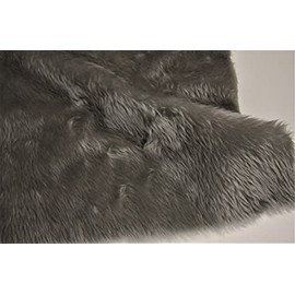 Plain Fun Faux Fur Fabric Material Silver Grey, 1/2Mtr - 150cmx50cm