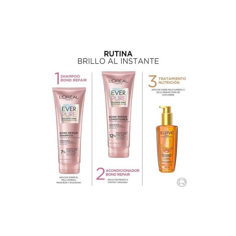 LOréal Paris Elvive Óleo Extraordinario 100 ml Shampoo y Acondicionador